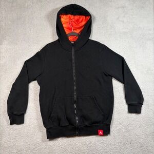 Apex Legends Sigil Zip Up Hoodie Black Orange Men's Size M Video Game Sweatshirt